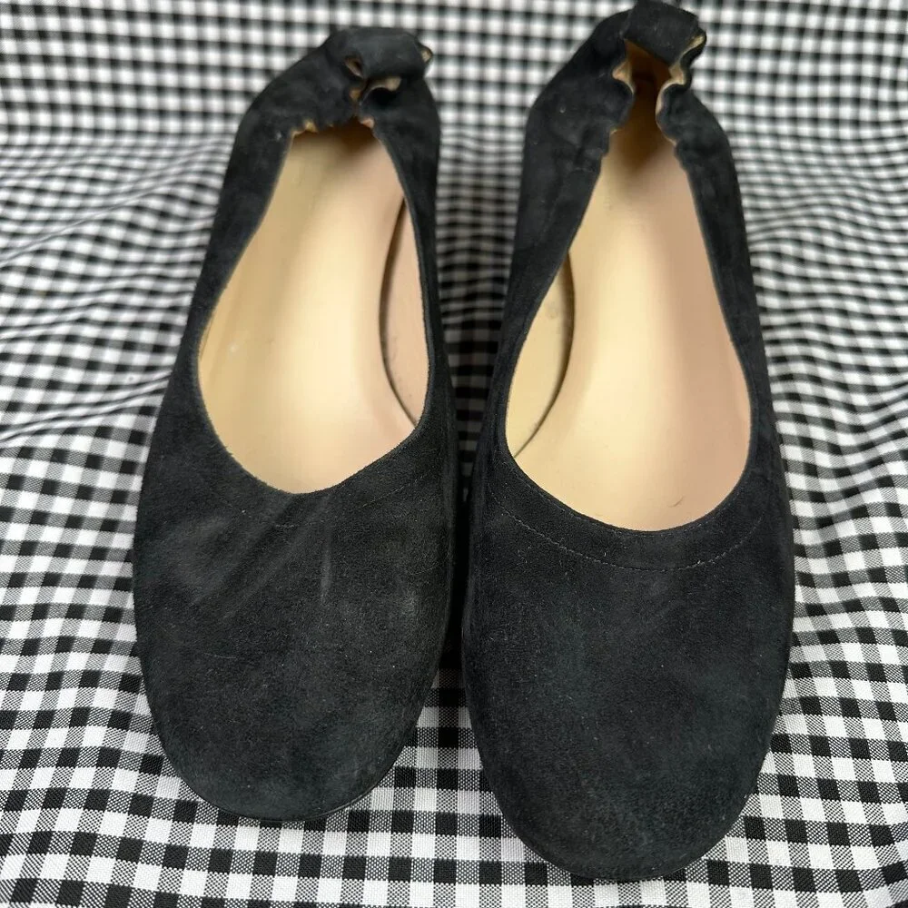 Everlane The Day Heel Black Suede Block Minimalist Pump Women's Size 9.5